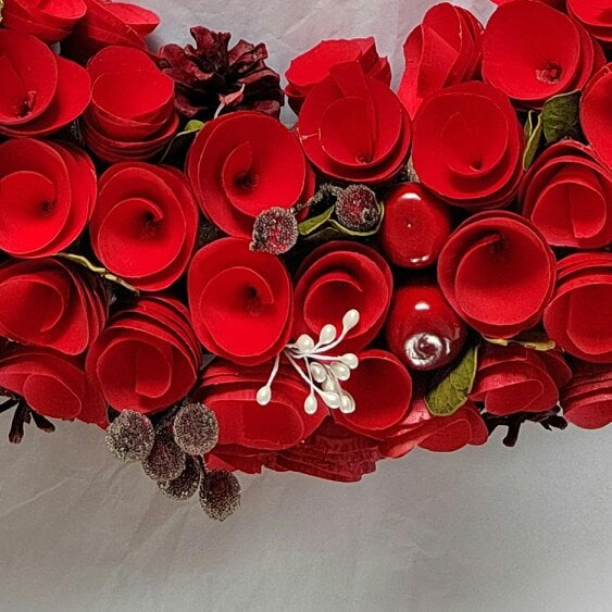 Neo Luxury 50cm Extra Large Red Rose Wreath