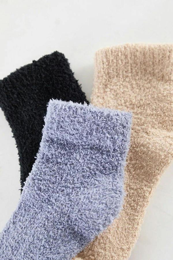 WOVCOR 3-Pack Thick Warm Terry Knit Socks