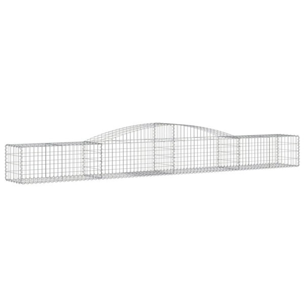 Berkfield Arched Gabion Baskets 2 pcs 400x50x40/60 cm Galvanised Iron