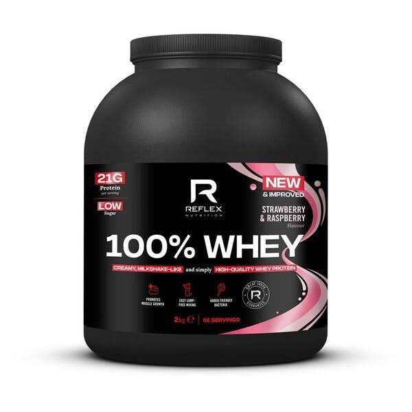 Reflex Nutrition 100% Whey, Strawberry & Raspberry - 2000g