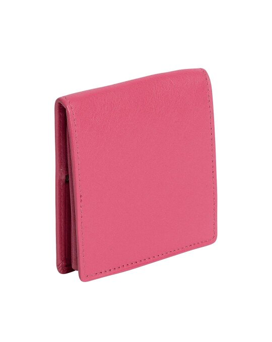 SADDLER POPPY Leather Square Mini Tray Purse - Fuchsia