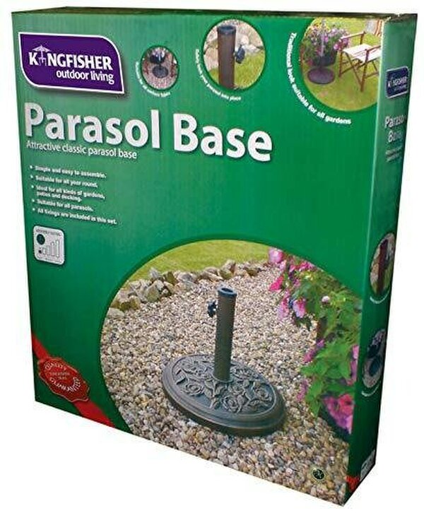 Samuel Alexander 9kg 45cm Bronze Cast Iron Effect Garden Patio Parasol Base with Rose Design