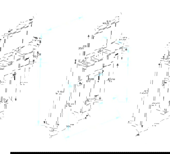 Destina Home Agnes Freestanding Makeup Vanity Table with Mirror