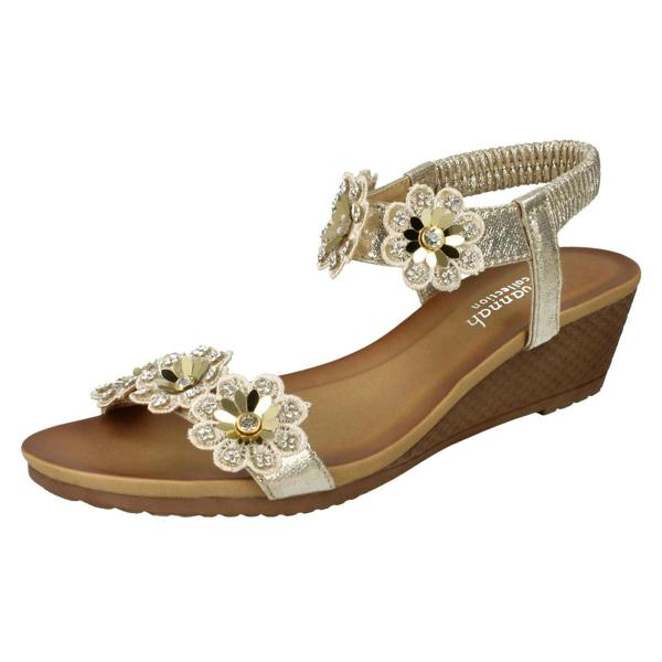 Savannah Ladies Savannah Mid Wedge Sandals