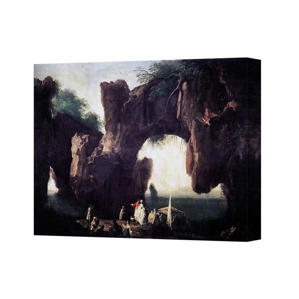 Benjamin Tate Design Canvas Wall Art Landscape Print Rock Arch Over Sea With Figures