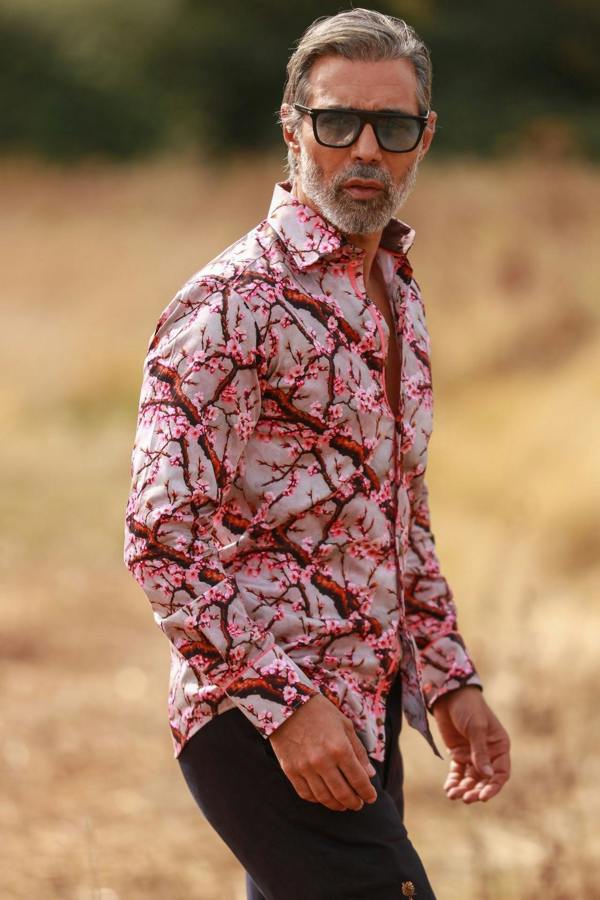 BLOSSOM  PRINT SHIRT – Premium Men's Patterned Shirt by Claudio Lugli | Bold Design, Tailored Fit, Best Printed Shirts