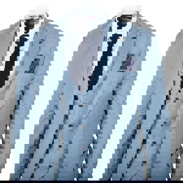 TruClothing IM32 - Men's Plain Turquoise Blue 3 Piece Suit