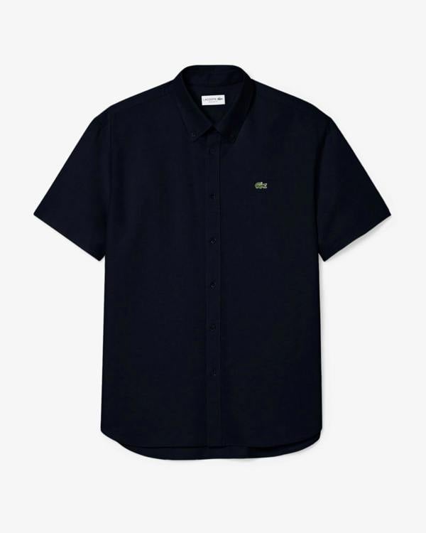 Lacoste Regular Fit Mens Oxford Shirt - Abysm F2W | CHO | Designer Mens Short Sleeve Shirts