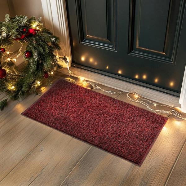 Nicoman Indoor Spaghetti Door Mat - Red & Black