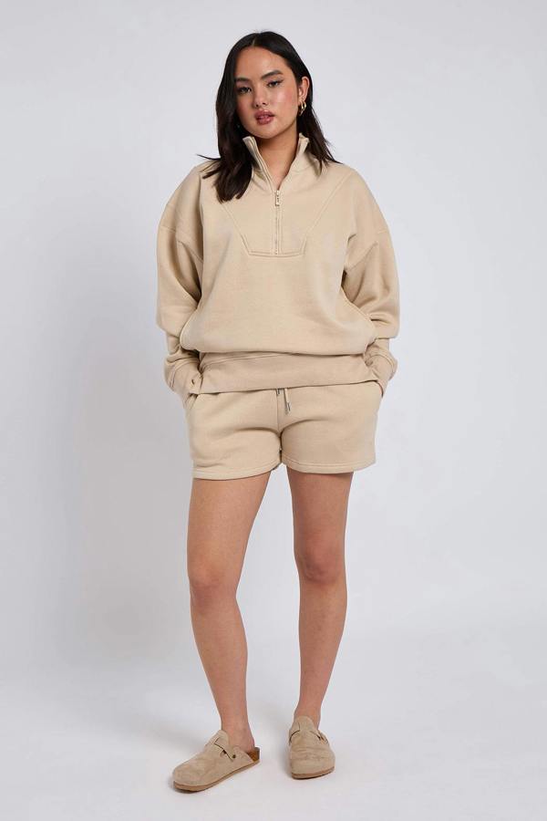 Urban Bliss Stone Half Zip Short Set