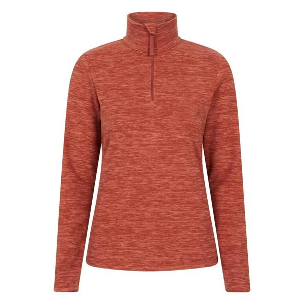 Mountain Warehouse Womens/Ladies Snowdon Melange Fleece Top - Burnt Orange