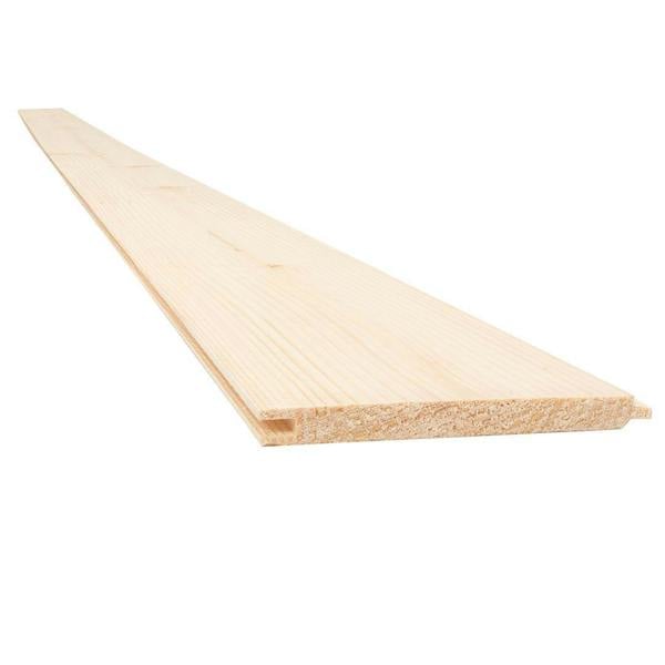 Snowdon Timber Untreated Tongue and Groove Matchboard Cladding (T) 9mm (W) 95mm (L) 2.4m - Pack of 10