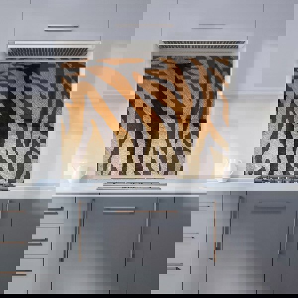 Warren Reed - Designer Tiger Skin Print Kitchen Splashback