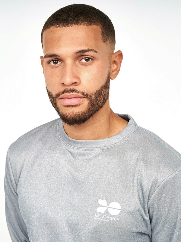 Crosshatch Langtons Crew Tracktop Charcoal