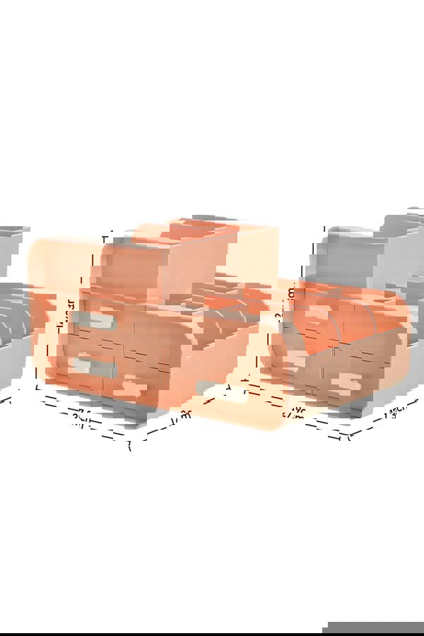 Living and Home Makeup Desktop Organizer Cosmetic Storage Gift Set with 3 Drawers