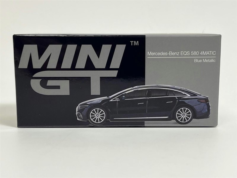 Mini GT Mercedes-Benz EQS 580 4MATIC Blue Metallic RHD 1:64 Scale MGT00559R