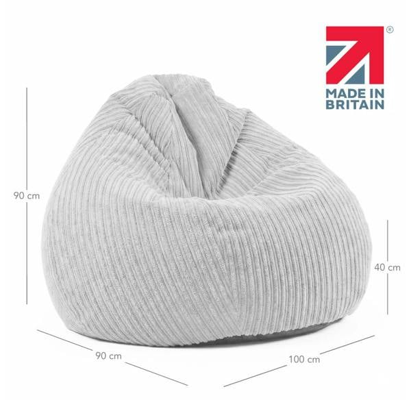 rucomfy Jumbo Cord Slouchbag - Indoor Classic Bean Bag for Adults
