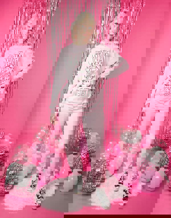 Barbie Womens Pink Malibu Club Sweatshirt