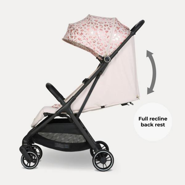 My Babiie MBX6 Compact Stroller - Pink Leopard