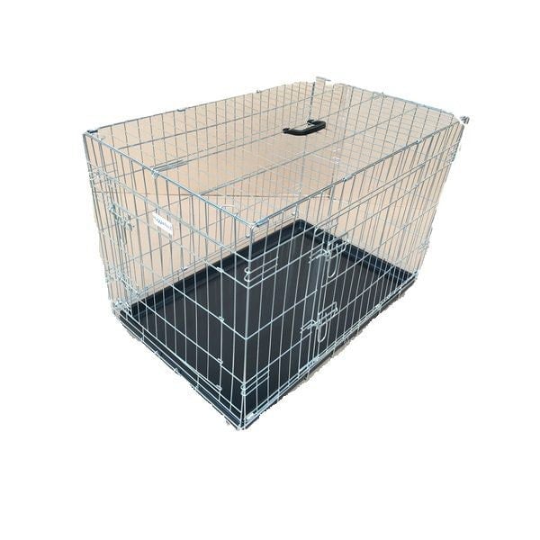 HugglePets Dog Cage with Plastic Tray