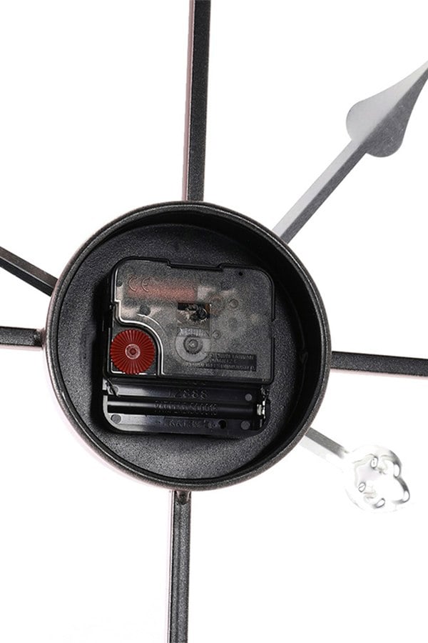 Living and Home 60cm Dia Rose Gold Roman Numeral Skeleton Wall Clock