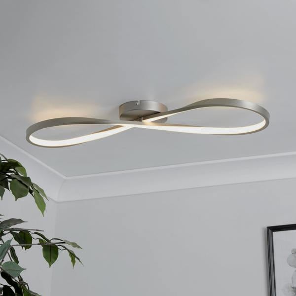 Minimalist Loop‑Form LED Semi‑Flush Ceiling Light