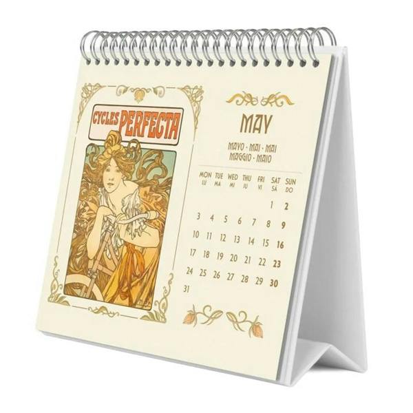 Art Nouveau Easel Desk Calendar 2027, Desk Calendars, Month To View, Art, Gift