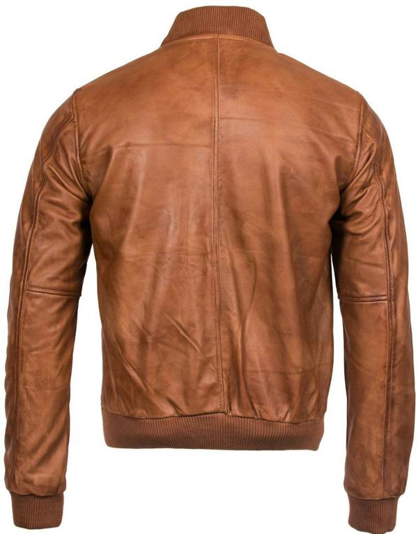 Infinity Leather Mens Retro Varsity Leather Bomber Jacket-Pretoria