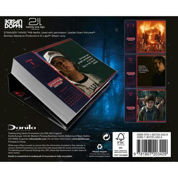 Stranger Things Desk Calendar 2027, Desk Calendars, Day To View, Entertainment, Gift