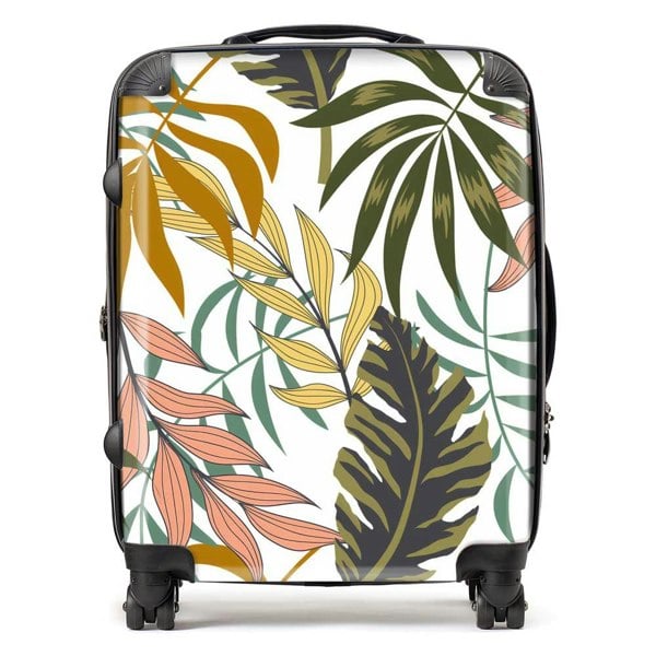 Warren Reed Tropical Leaves Suitcase