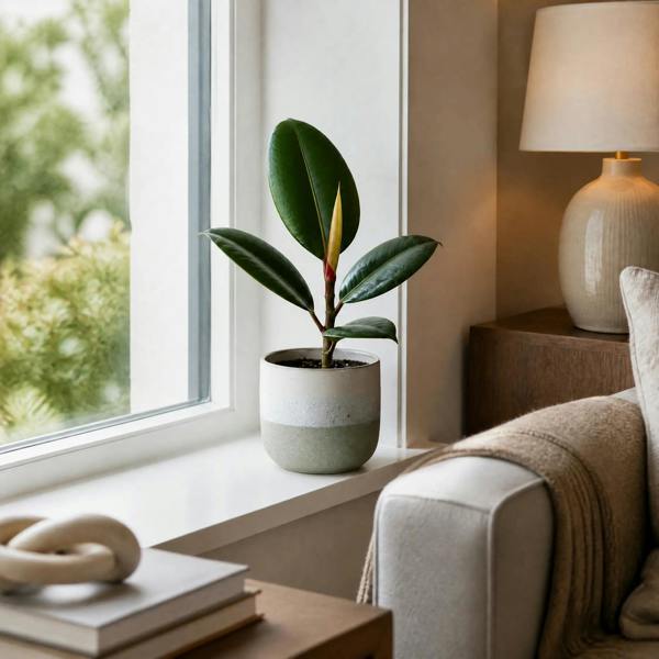 Ficus Robusta Rubber Plant 17cm Pot – Easy Care Indoor Houseplant Plants By Post