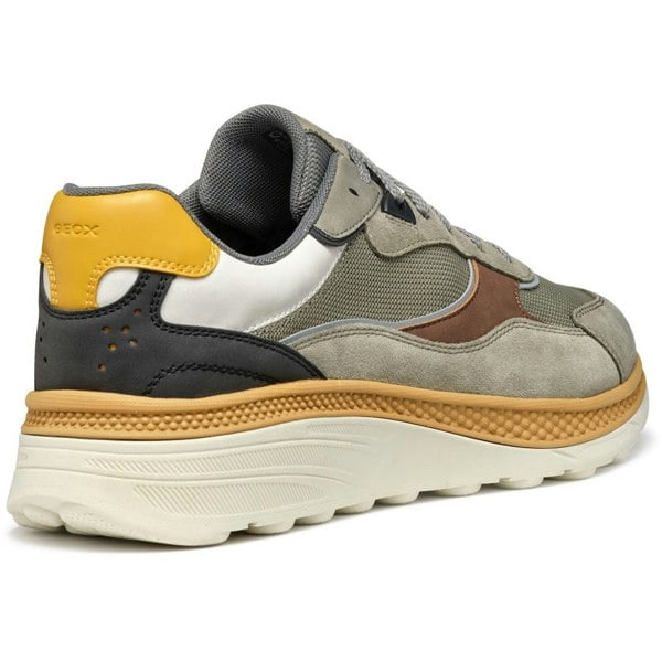 Geox U SPHERICA ACTIF X1 Polyester Blend Men's Sage/Brown Trainers