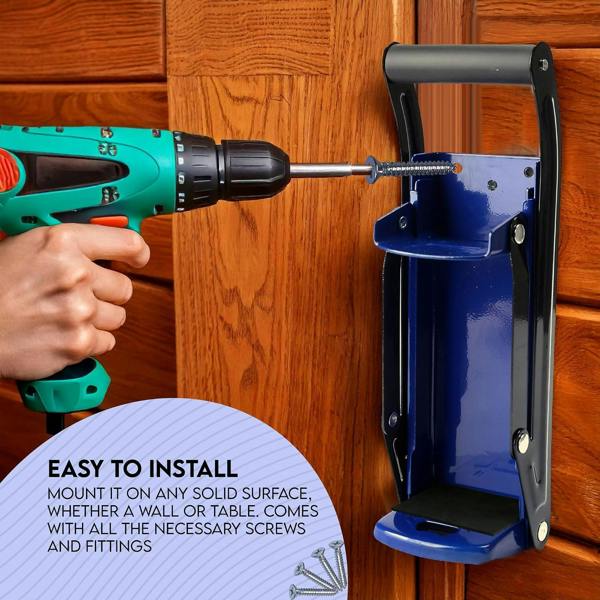 LKH HOME COLLECTION Can Crusher & Bottle Opener - Soda Beer Can Crushers for Recycling, Wall Mounted with Soft Grip Handle, Built-in Tin Opener