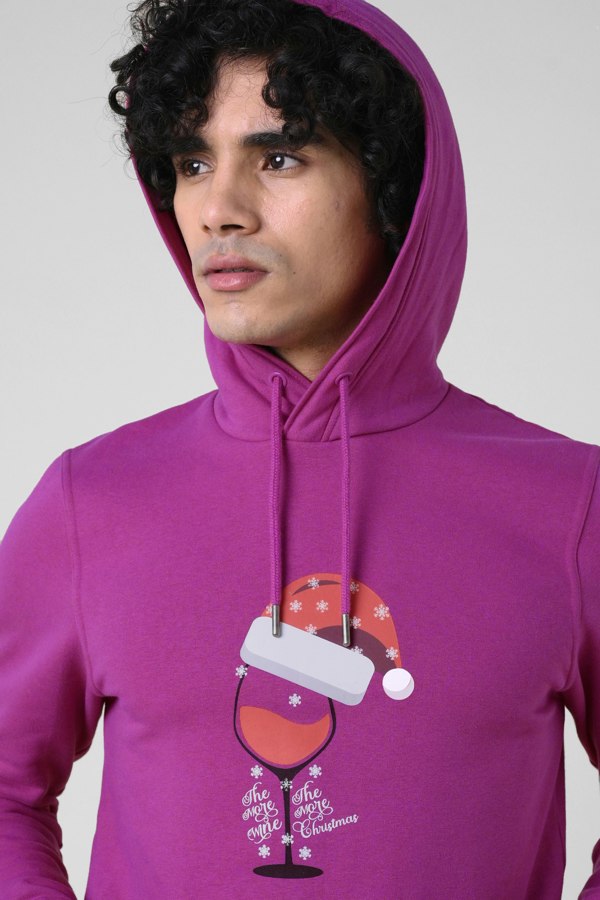 ENORSIA Mens Christmas Graphic Hoodie