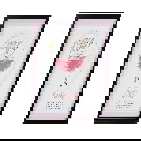 Personalised Memento Company Personalised Princess Ballerina Black Poster Frame