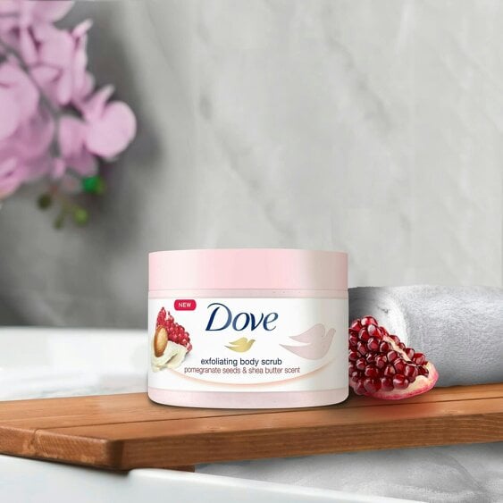 Dove Exfoliating Body Scrub 225ml with Pomegranate Seeds & Shea Butter Scent