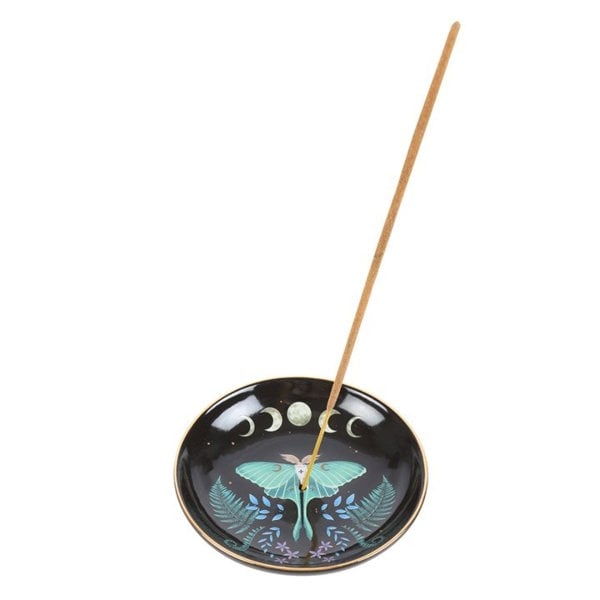 Serano Luna Moth Ceramic Incense Plate