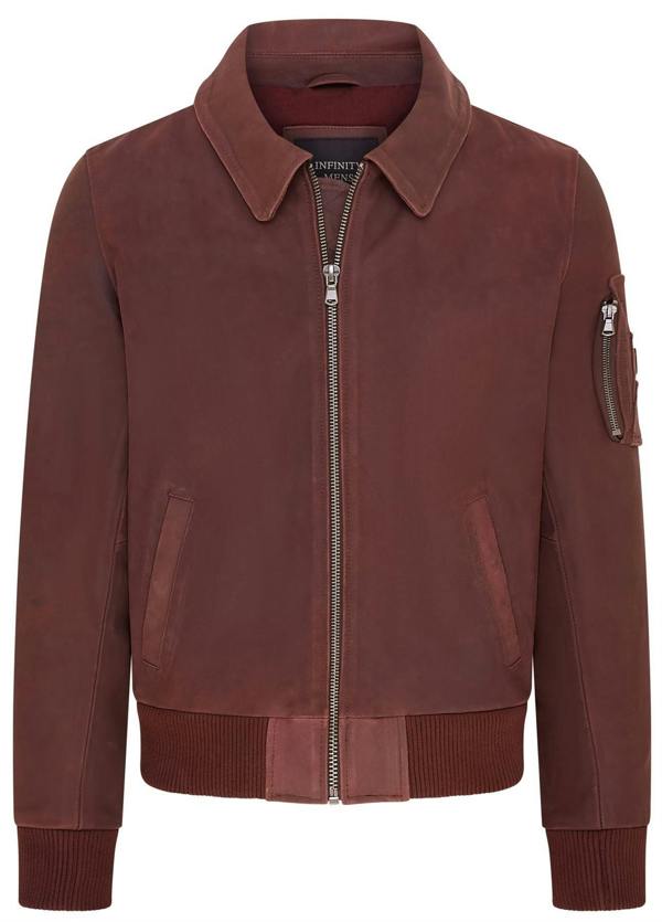 Infinity Leather Mens A2 Cowhide Leather Bomber Jacket-Eura