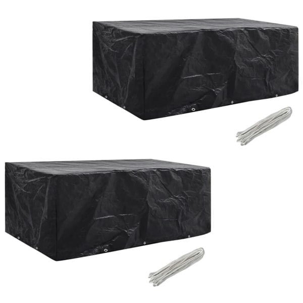 Berkfield Garden Furniture Covers 2pcs 8 Person Poly Rattan 229x113cm