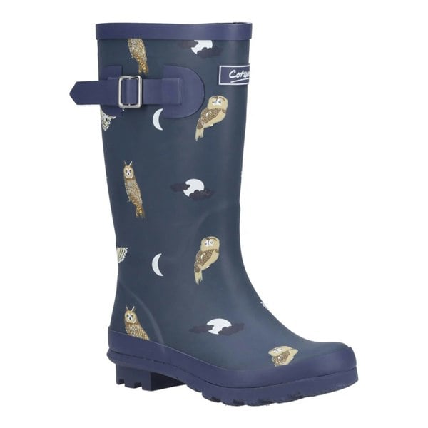 Cotswold Childrens/Kids Woodland Owl Wellington Boots - Blue