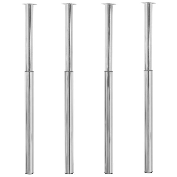 Berkfield Telescopic Table Legs 4 pcs Chrome 710 mm-1100 mm