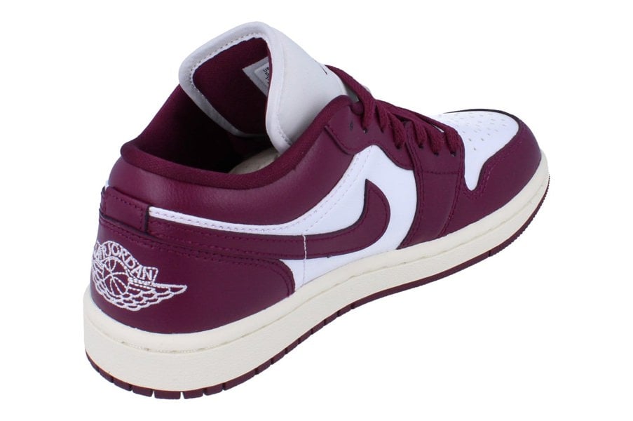 Nike Womens Air Jordan 1 Low Trainers Dc0774  161 - White Bordeaux Sail 161 - Photo 2