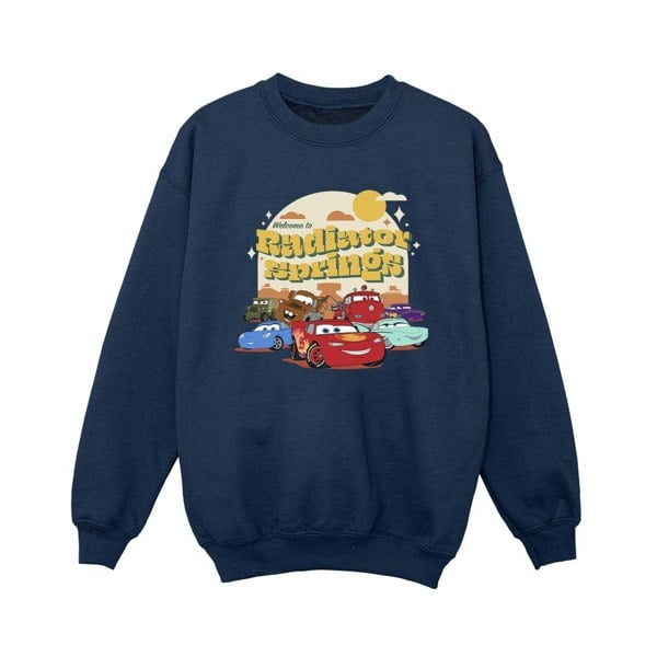 Disney Boys Cars Radiator Springs Group Sweatshirt - Navy Blue