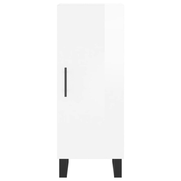 Berkfield Sideboard High Gloss White 34.5x34x90 cm Engineered Wood