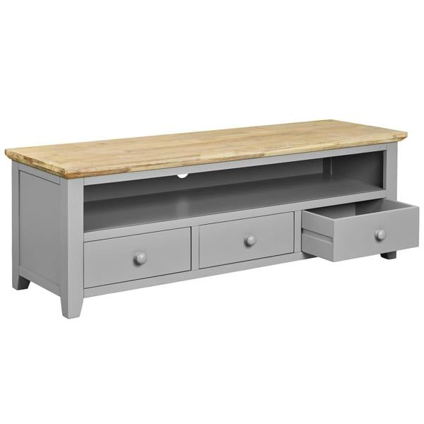 Statement Furniture Florence Large Wooden TV Stand with 3 Drawers and Shelf