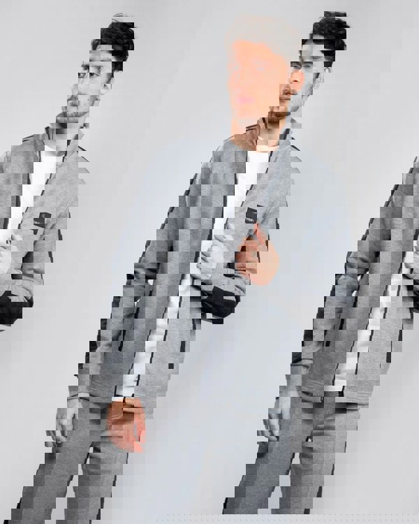 Calvin Klein Full Zip 2 Tone Sweatshirt - Mid Grey/Heather