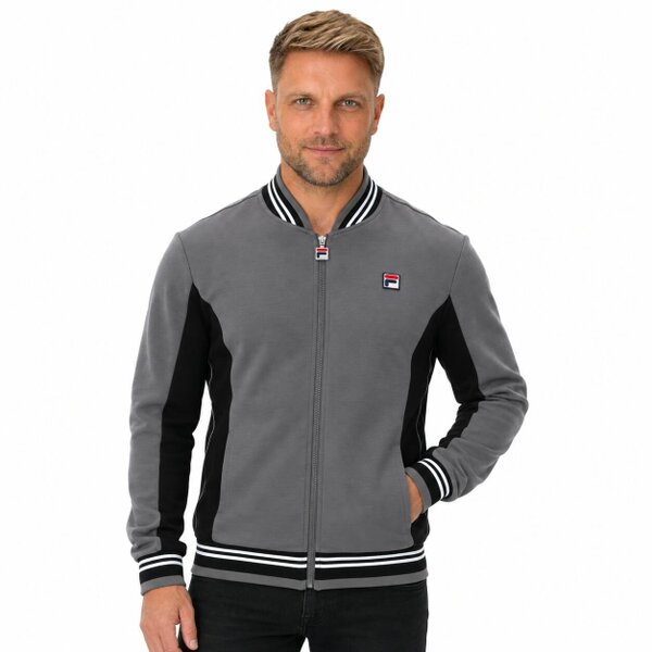 Fila Settanta Baseball Track Top Jacket Gunmetal/Black/White