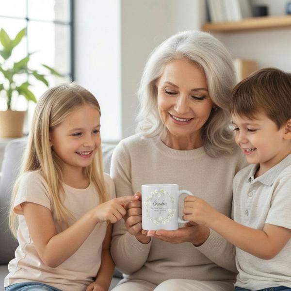 Personalised Daisy Flower Mug | Grandma, Nana