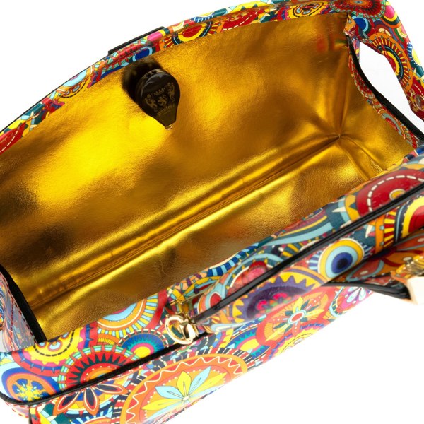 Embassy London Gazelle - Signature Print - Women's bowling bag with handle and strap