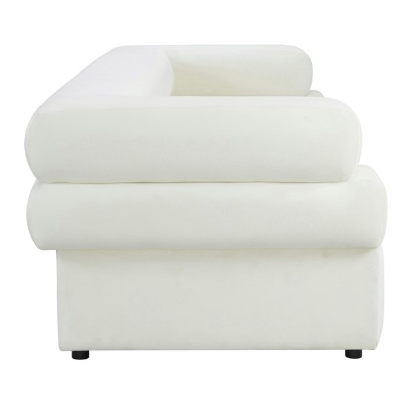 Furniture Edit Elsa Cream Velvet Sofa